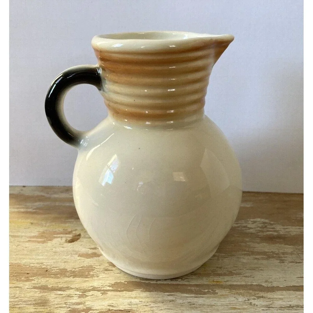 Vintage diner restaurant ware milk cream pitcher airbrushed design coffee cup